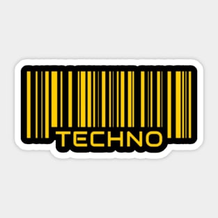 Techno Barcode Sticker